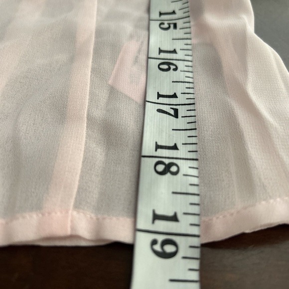 Sugar Thrillz Dolls Kill Pink Sheer Long Sleeve Button Down Shirt Too‎ Blouse XS - Picture 6 of 7